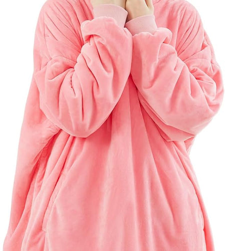 Blanket Hoodie,Oversized Wearable Sherpa Fleece Blanket Sweatshirt,Super Soft Warm Cozy with Giant Pocket,Gifts for Women Men Adults Teenagers Kids, One Size Fits All