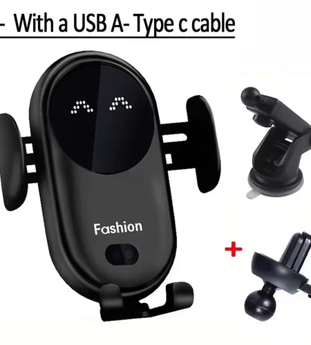 AutoGrip Wireless Car Charger – Infrared Sensor Mount & Fast Charging Stand for iPhone & Samsung