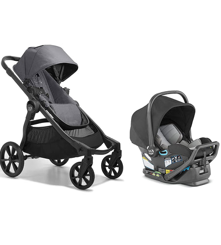City Select 2 Single-To-Double Modular Travel System, Includes City GO 2 Infant Car Seat, Radiant Slate