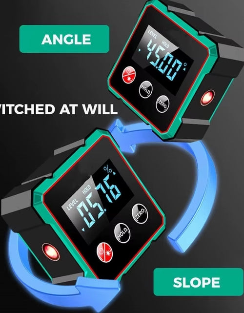 Load image into Gallery viewer, AngleMaster 360° Digital Protractor – Magnetic Laser Angle Finder with LCD Display &amp; Inclinometer
