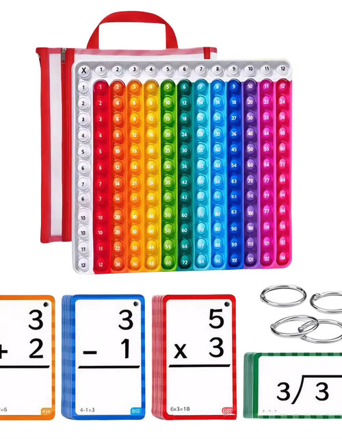 Load image into Gallery viewer, Math Flash Cards Fidget Chart Math Game Addition Subtraction Division Multiplication Cards for Kids in 3Rd 4Th 5Th 6Th Grade
