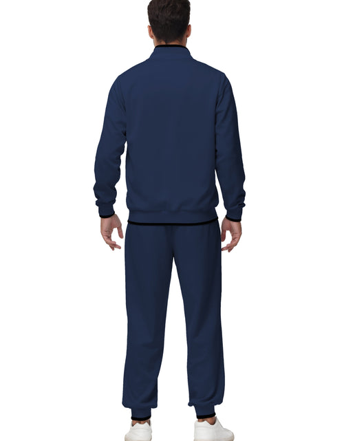 Load image into Gallery viewer, Men'S Tracksuits Sweatsuits for Men Set Track Suits 2 Piece Casual Athletic Jogging Warm up Full Zip Sweat Suits Navy 2XL
