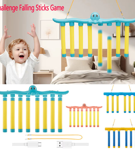 Challenge Falling Sticks Game Kids Stick Catching Toy Training Reaction Hand Eye Educational Parent-Child Interactive Toy Sports