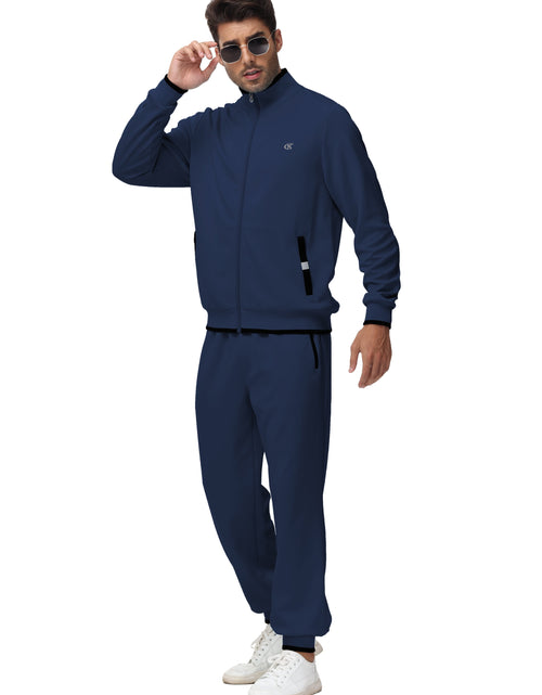 Load image into Gallery viewer, Men'S Tracksuits Sweatsuits for Men Set Track Suits 2 Piece Casual Athletic Jogging Warm up Full Zip Sweat Suits Navy 2XL
